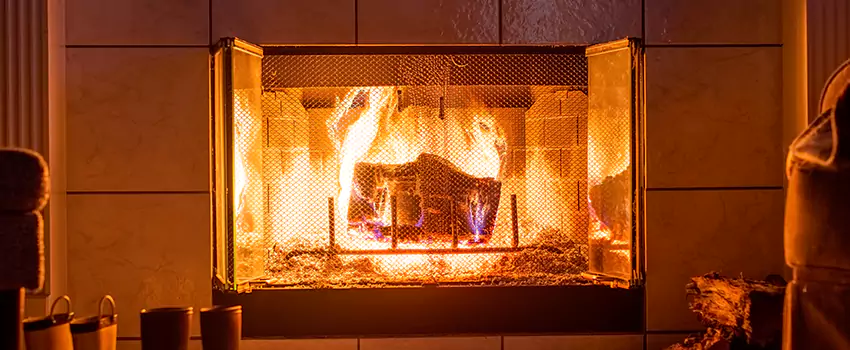 Mendota Hearth Landscape Fireplace Installation in Maplewood, New Jersey