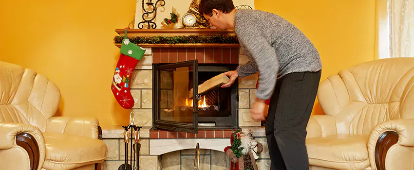 Rusted Metal Fireplace Restoration in Maplewood, New Jersey